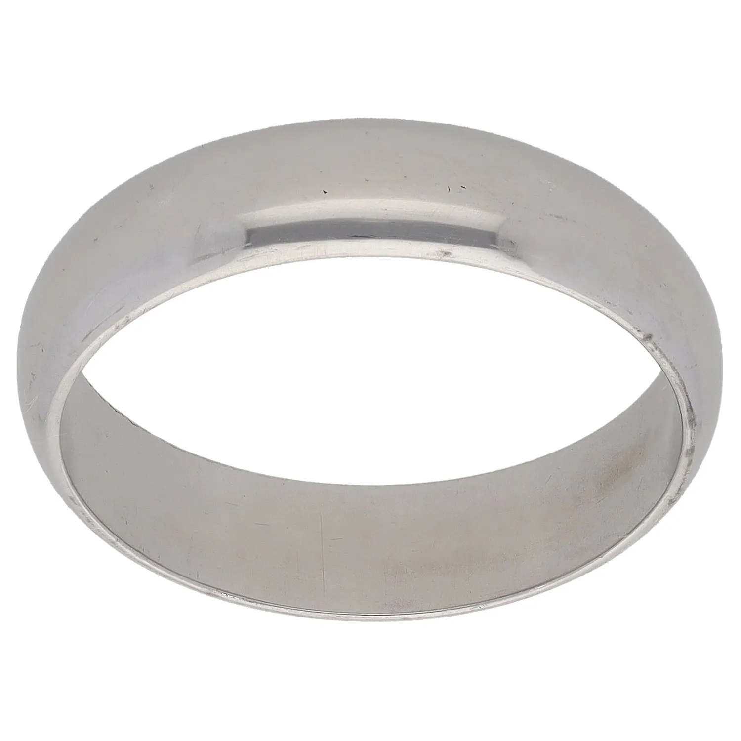 18ct White Gold Plain Wedding Ring Size T