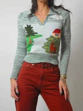 1970's Deer Woodland Sweater