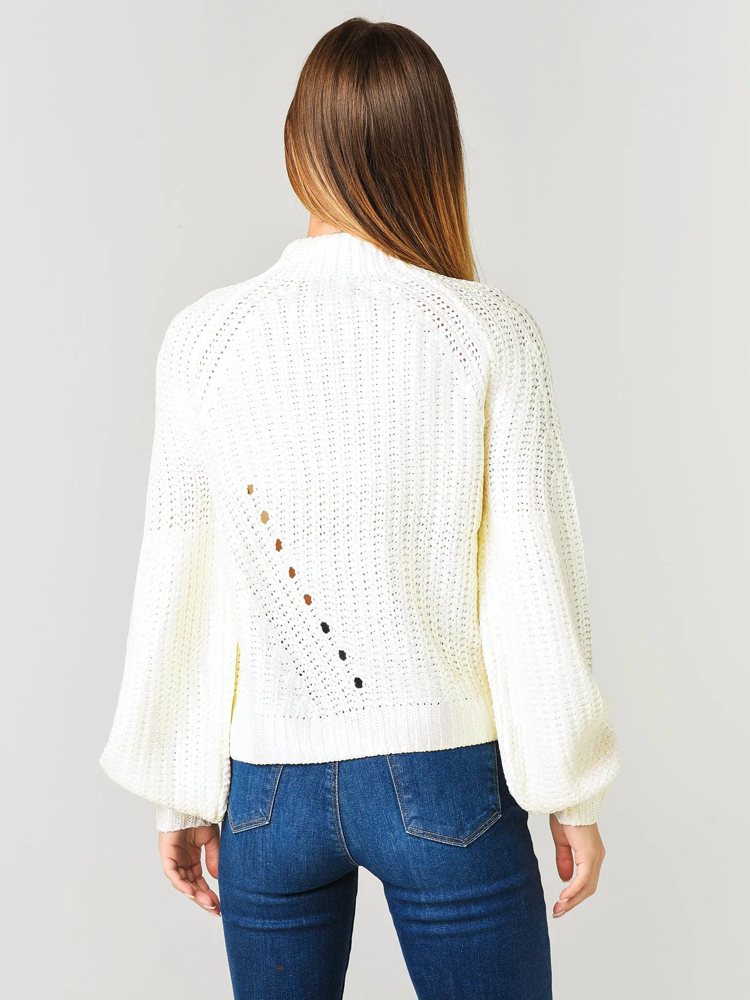 525 Women's Foil Mock Neck Sweater