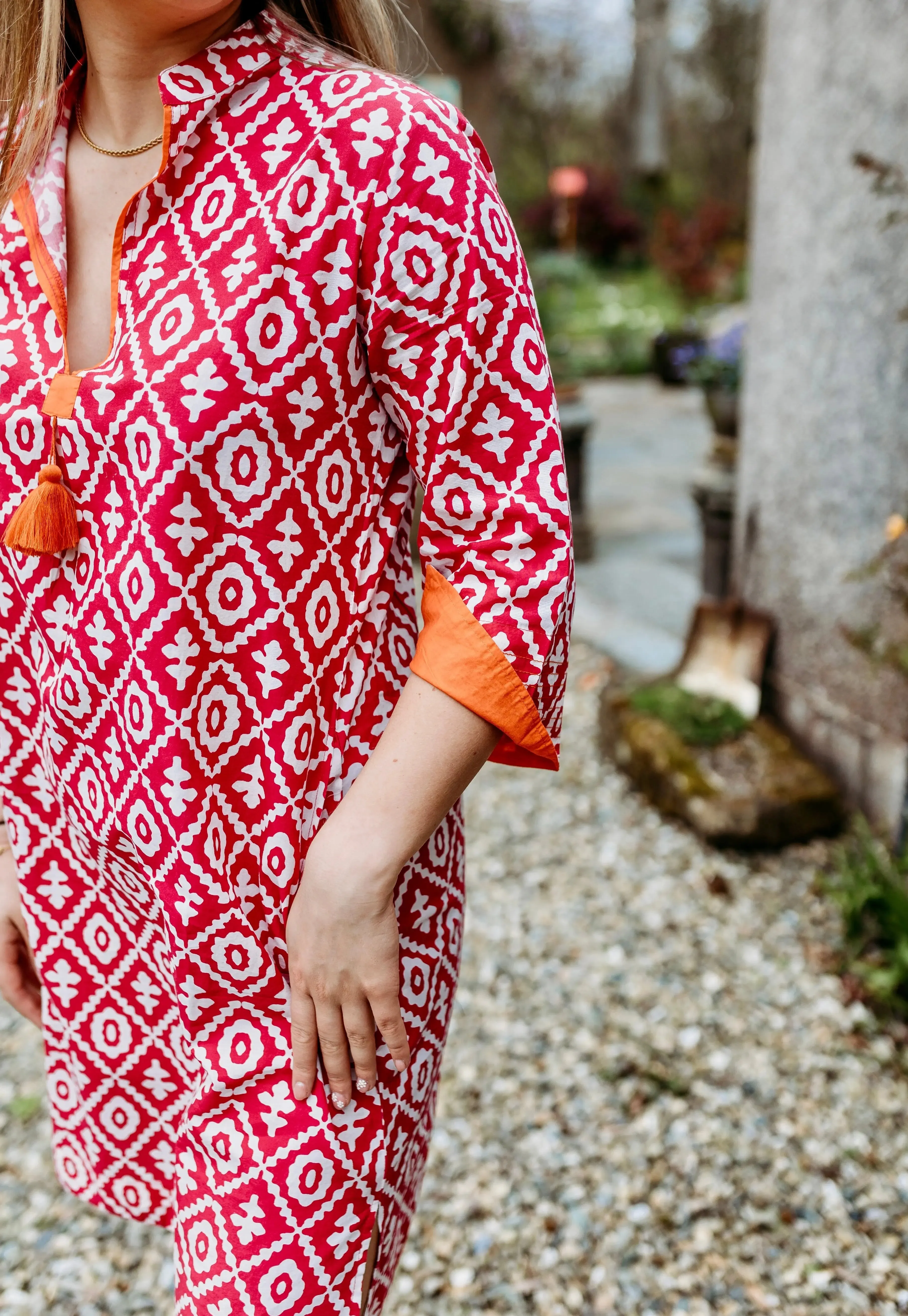 Anika Pink and Orange Kaftan