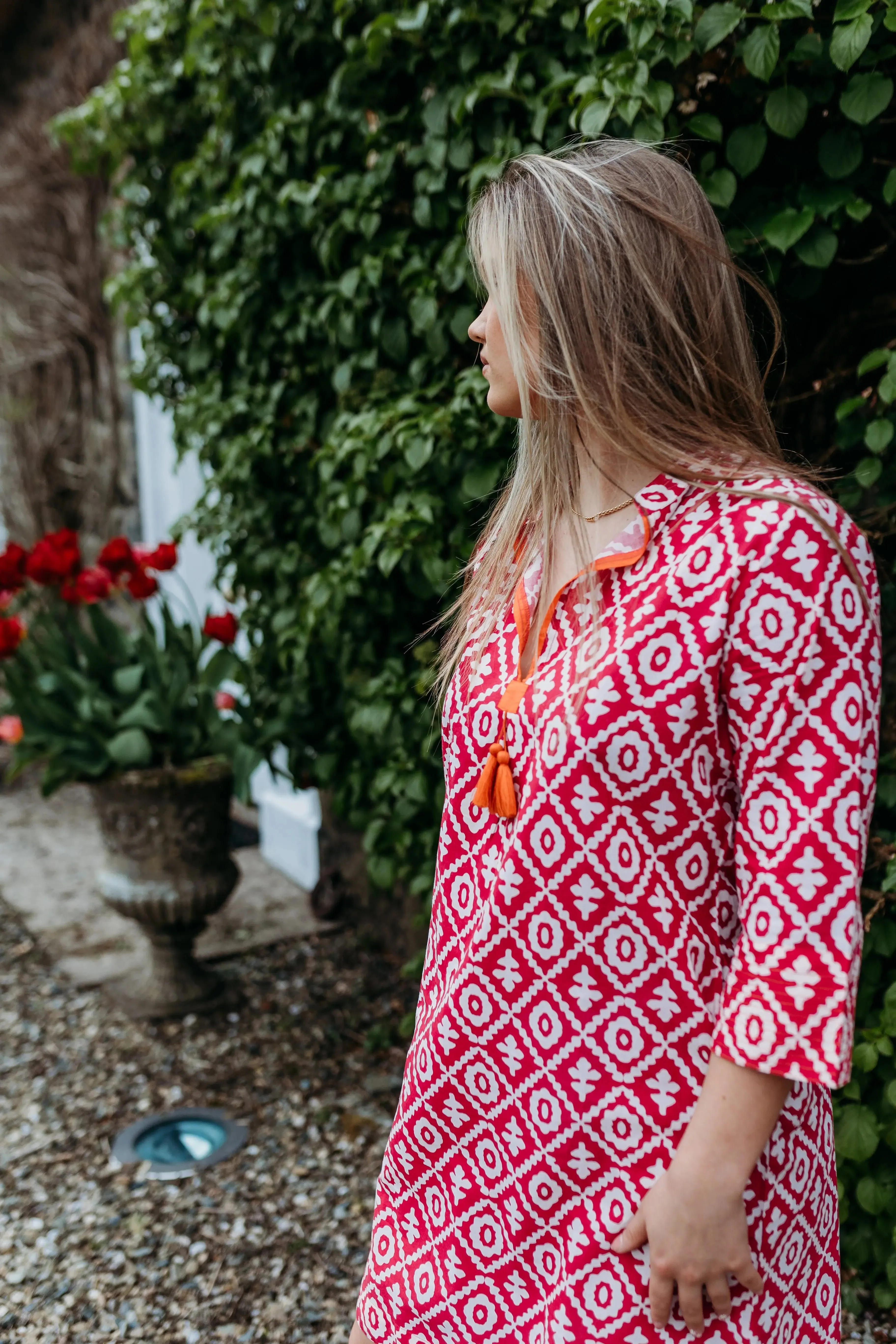 Anika Pink and Orange Kaftan