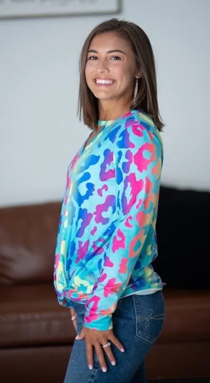 Animal Keyhole Knot Top