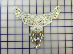 Applique - Ivory Lace with Multi-Colored Beads Close-Out