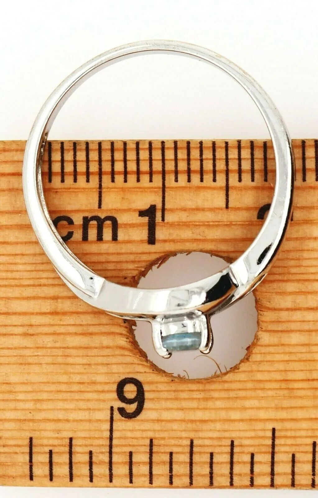 Aquamarine & Diamond 9ct White Gold Dress Ring