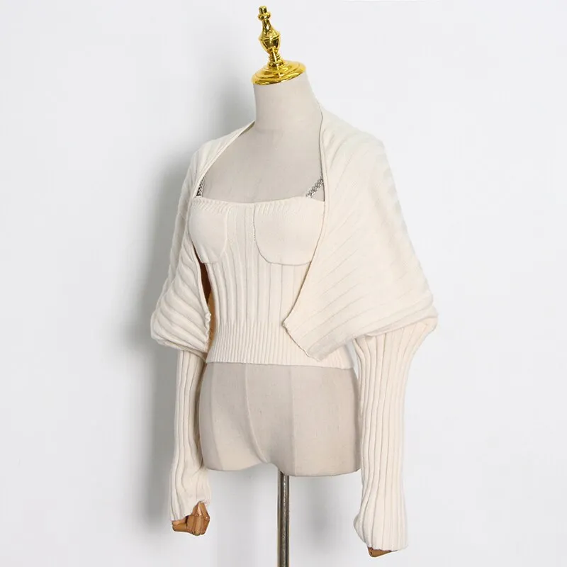 Ashore Shop Casual Knitted Sweater Women's two piece sets Suit