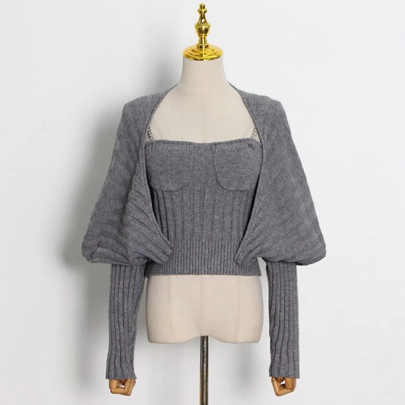 Ashore Shop Casual Knitted Sweater Women's two piece sets Suit