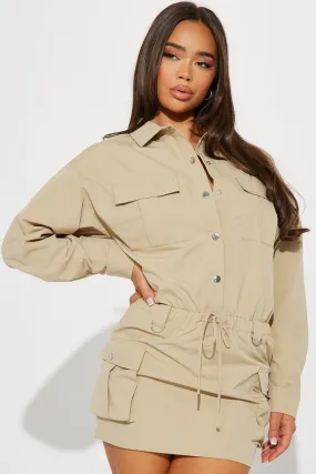Bindi Mini Dress - Beige