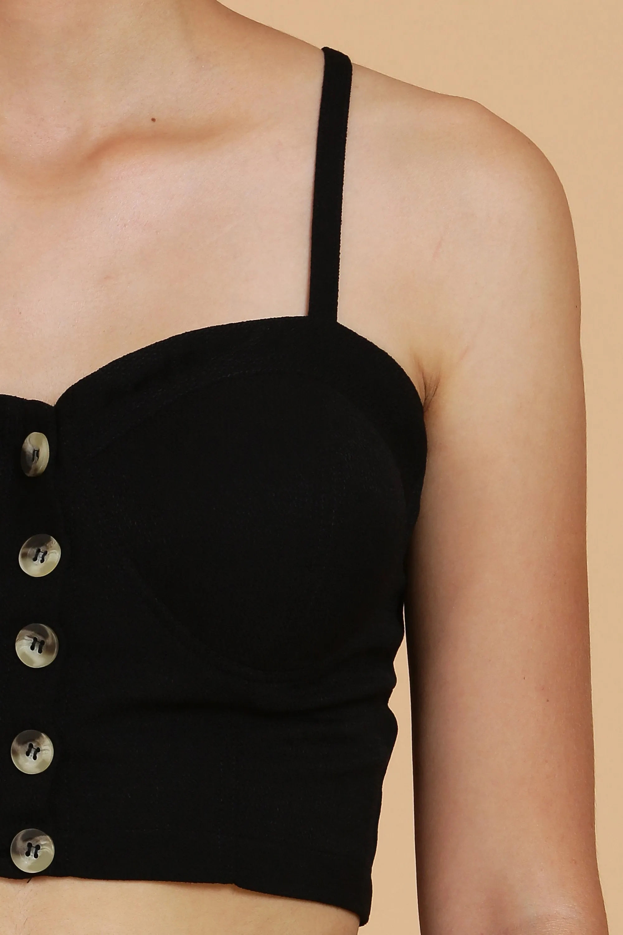 Black Bustier Crop Top