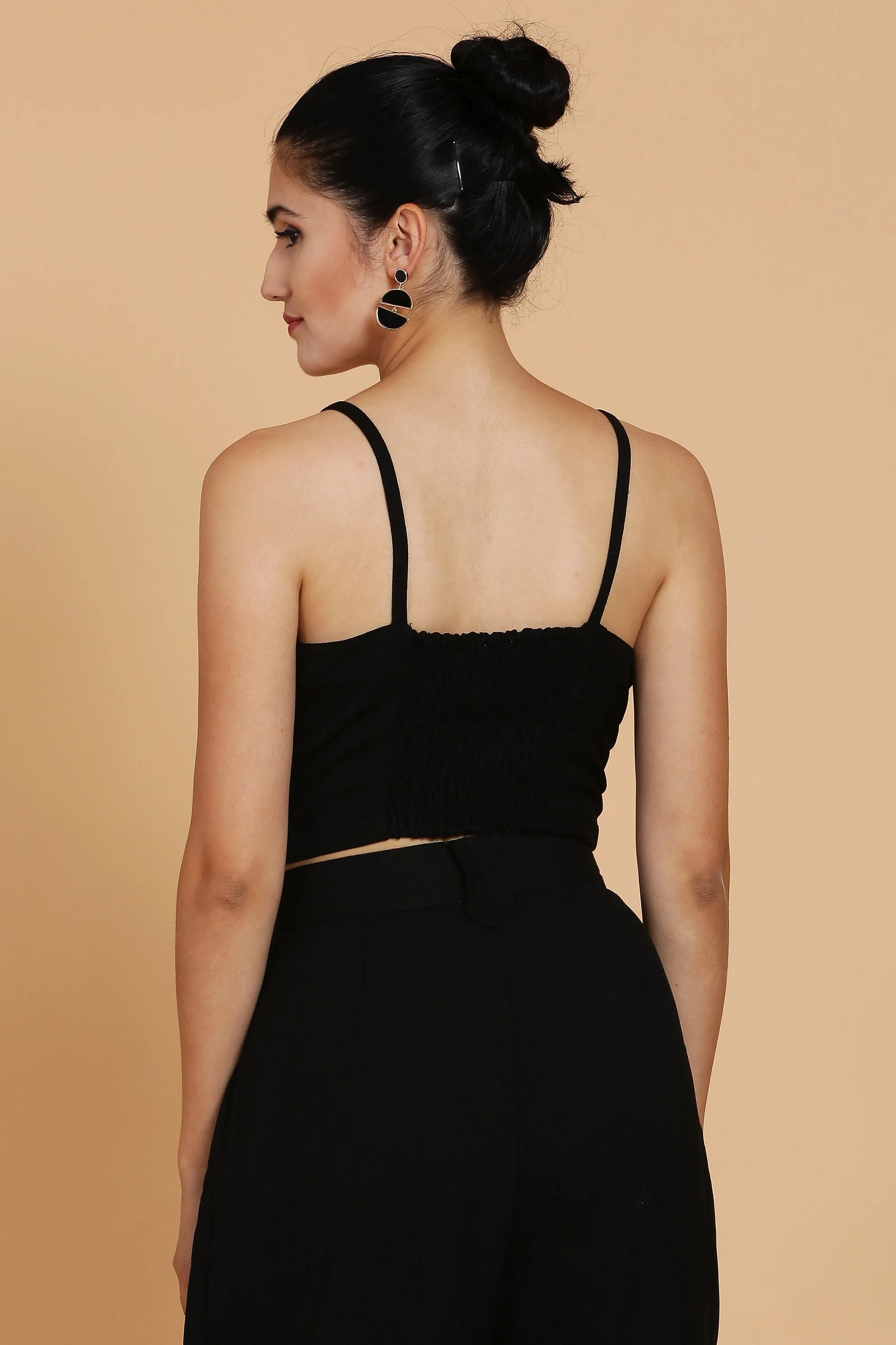Black Bustier Crop Top