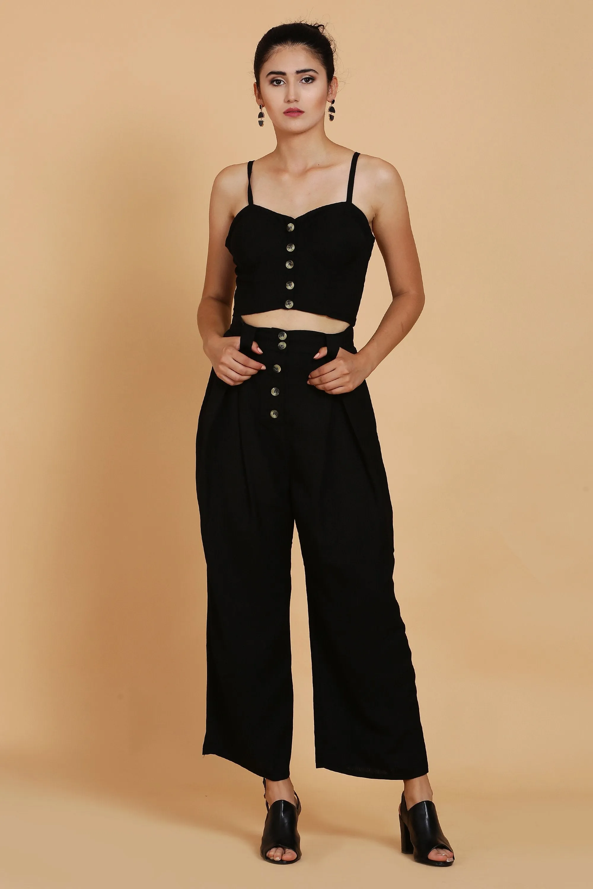 Black Bustier Crop Top