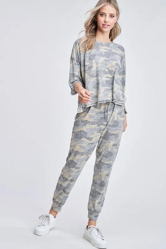 Camo Loungewear Set, Green