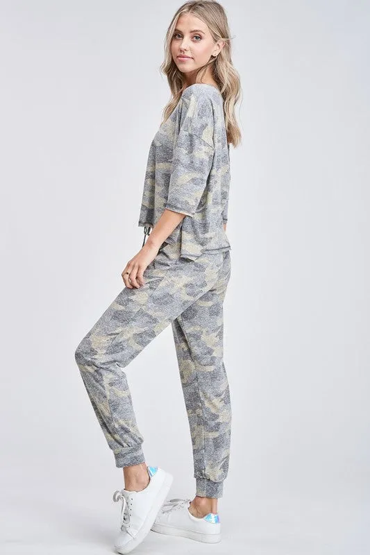Camo Loungewear Set, Green