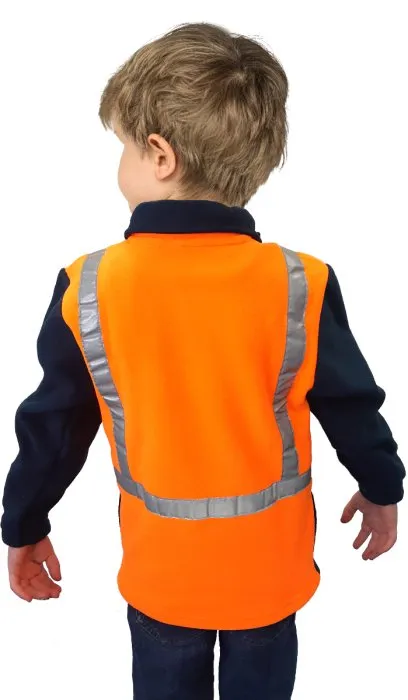 Caution Children's Hi-Vis Polar Fleece 1/2 Zip Tunic
