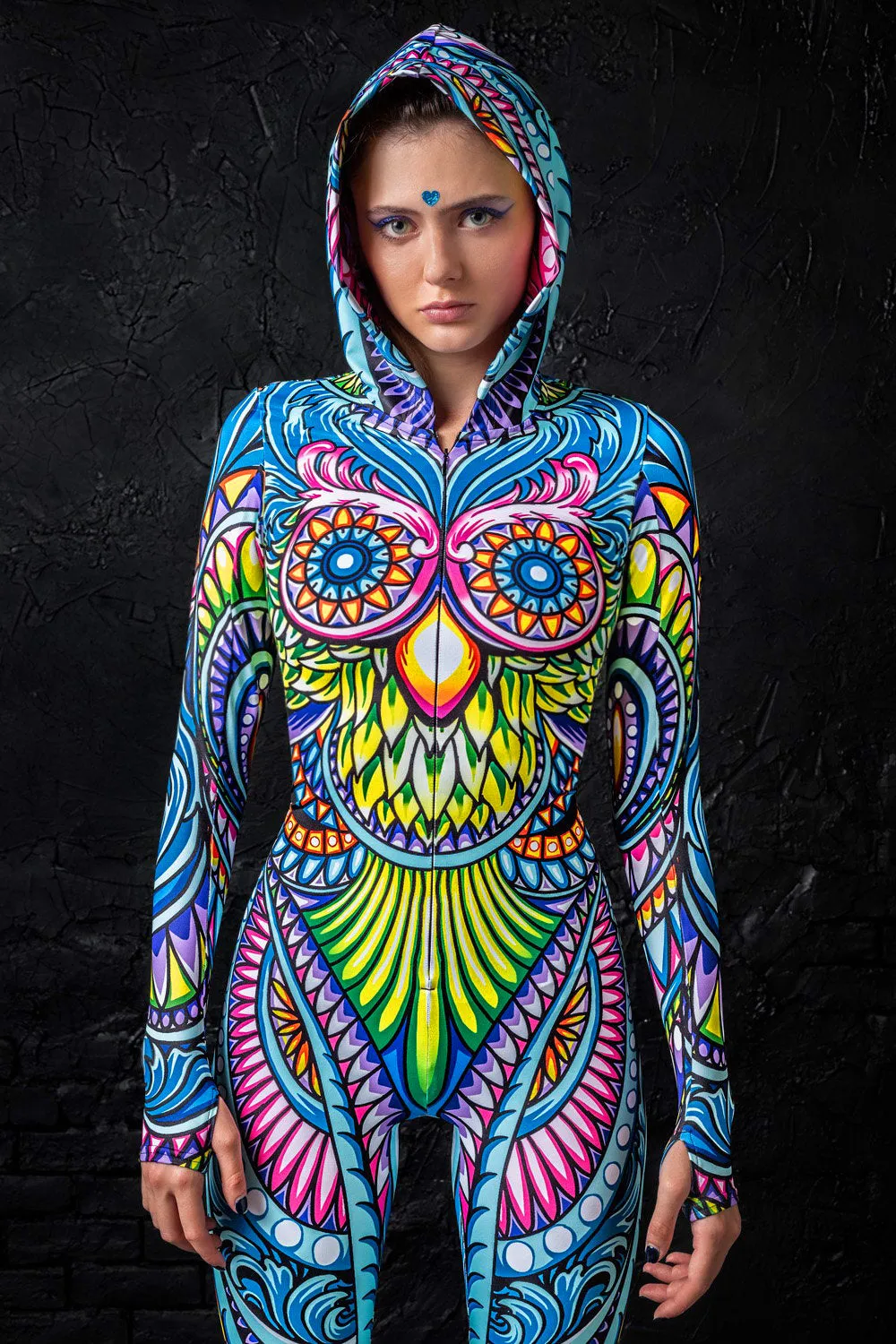 Cyan Birdy Fit Onesie