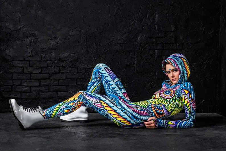 Cyan Birdy Fit Onesie