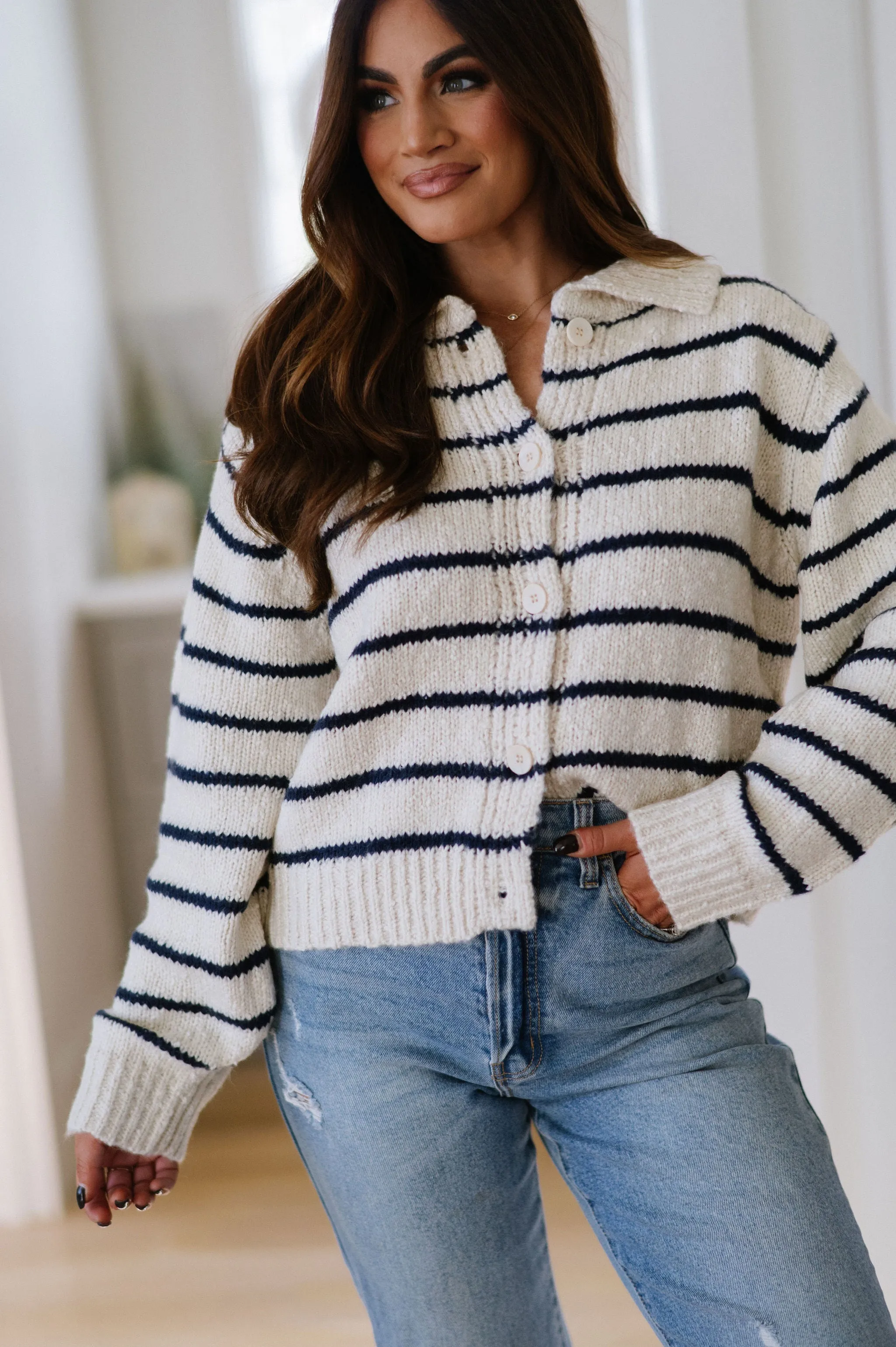 Feather Trim Denim Shorts