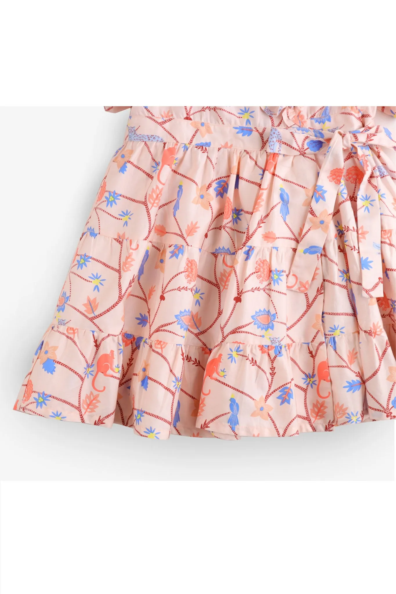 Gingersnaps Ruffled Monkey Print Dress