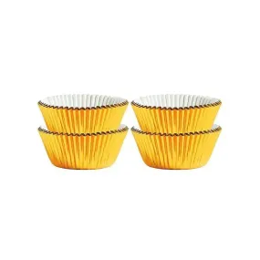 Gold Mini Foil Cupcake Cases - 75 Pkt