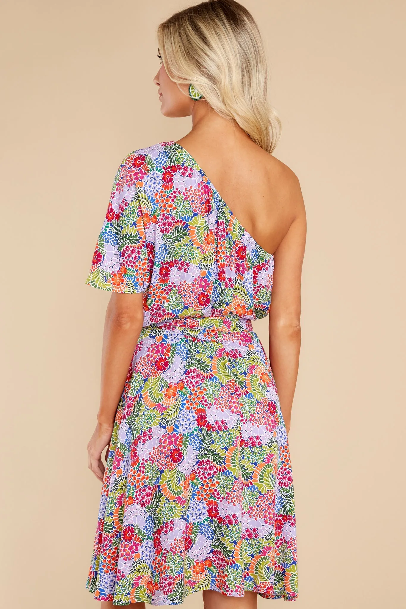 Good Times Ahead Lavender Floral Print Dress