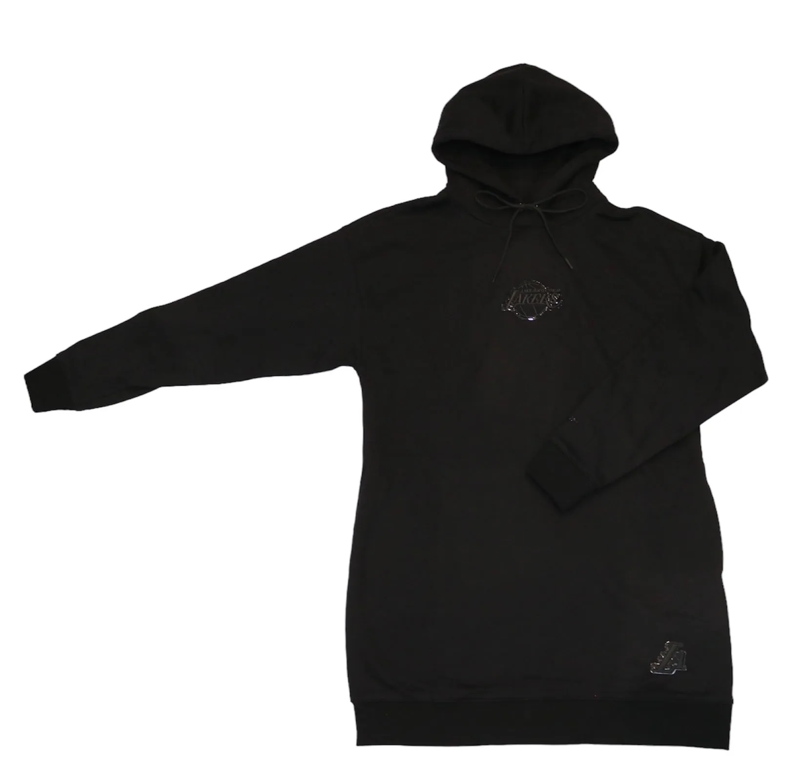 Lakers Women's Triple Black Fleece Hoodie Dress