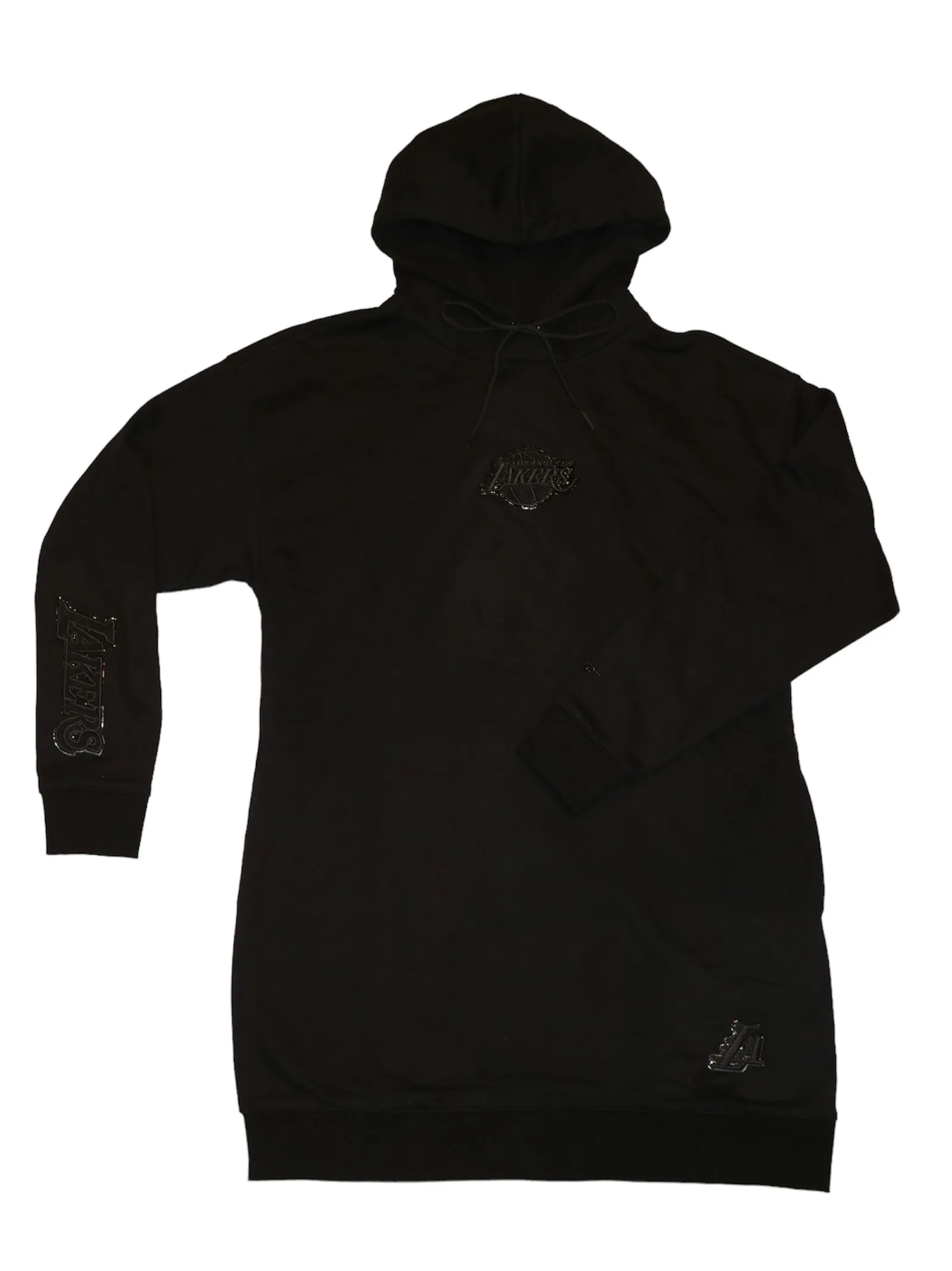 Lakers Women's Triple Black Fleece Hoodie Dress