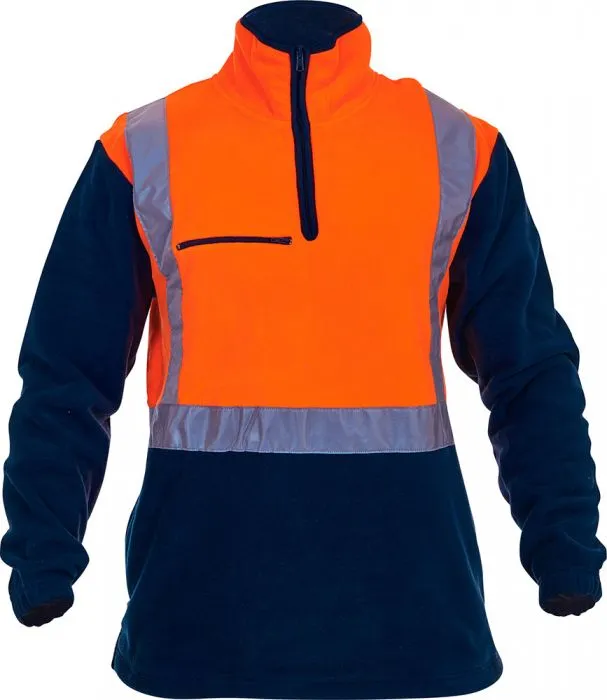 PCF1012 - Caution - Polar Fleece 1/2 Zip Tunic (Day/Night) - 380gm - Kingsize