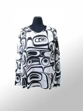 Raven Tunic Long Sleeve - artwork by Kelly Robinson