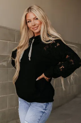 University Hoodie- Love Story Black