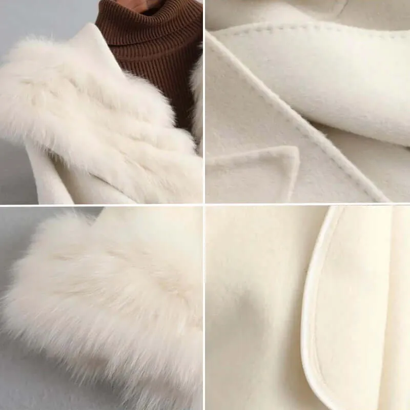Women's Wool Blend Belted Winter Coat