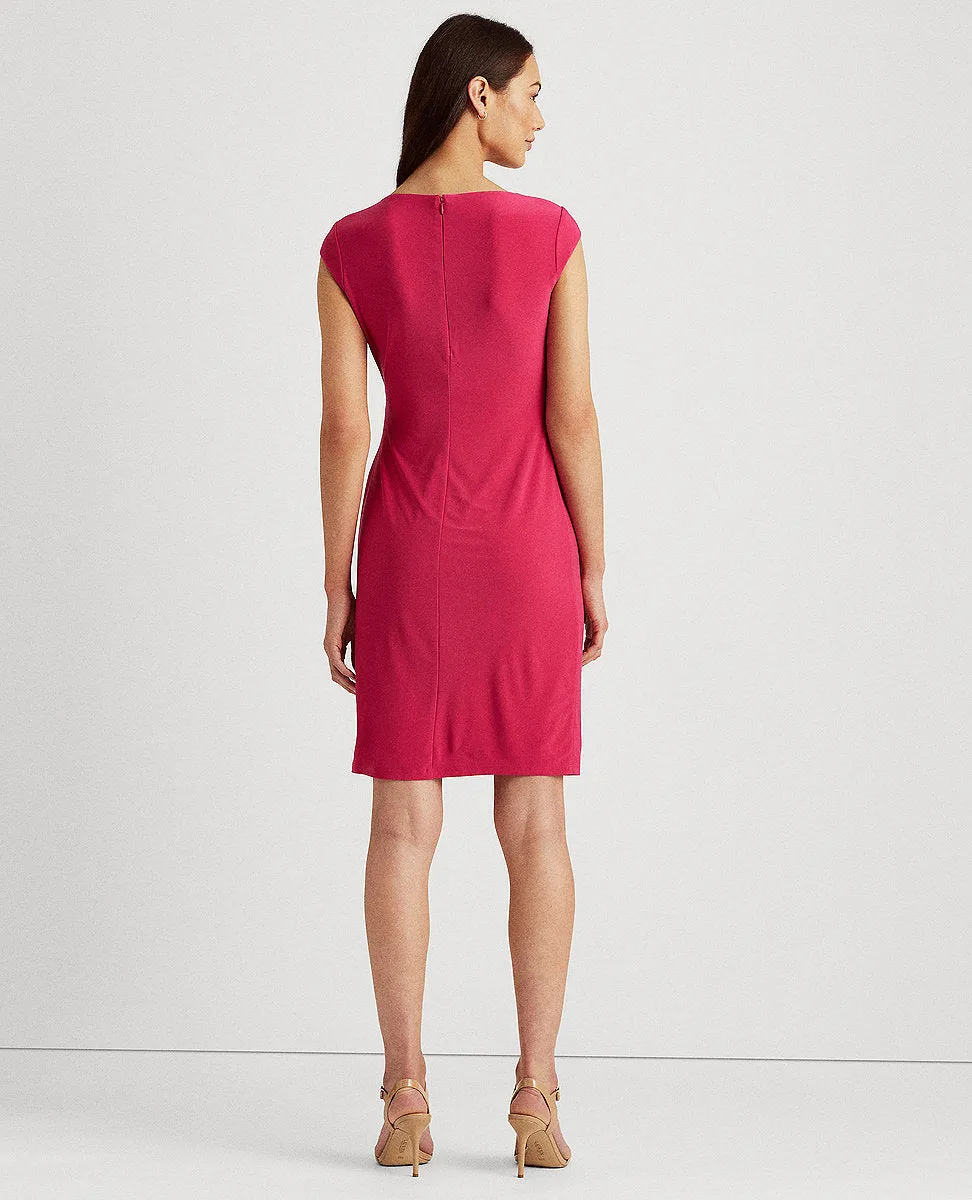 Wrap-Style Jersey Dress In Pink