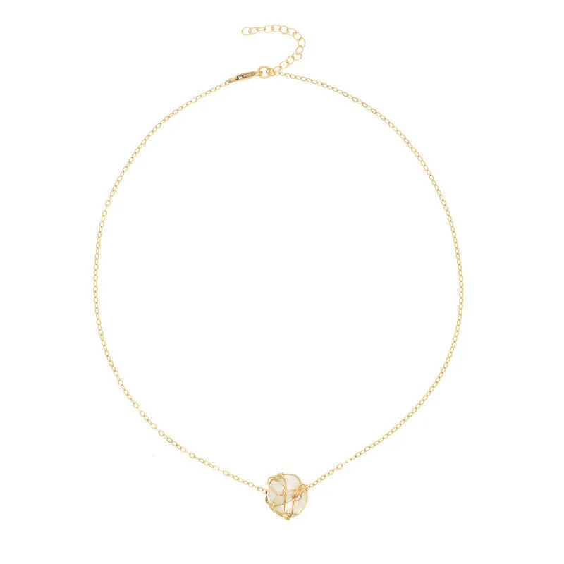 Wrapped Pearl Necklace