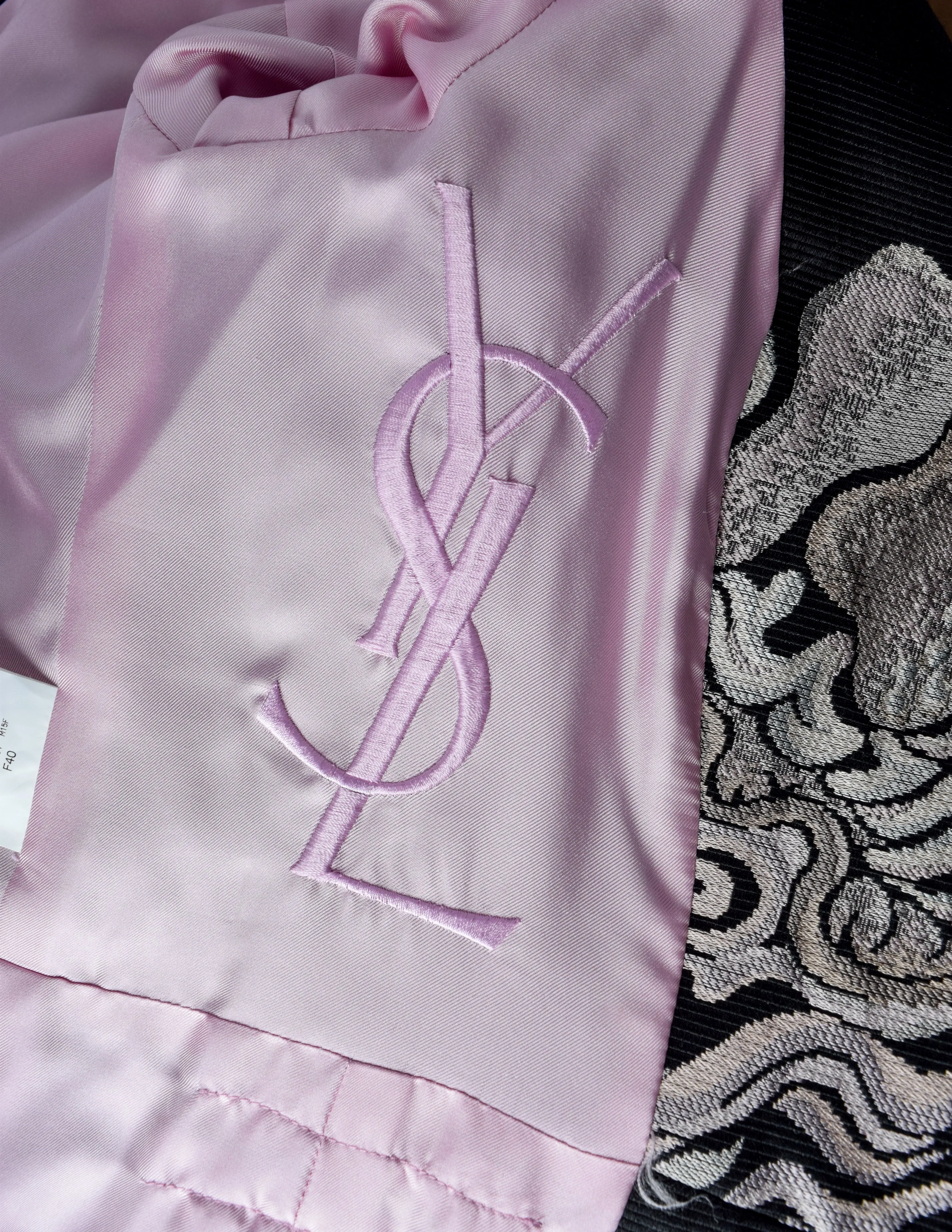 Yves Saint Laurent by Tom Ford Vintage AW2004 Iconic Chinoiserie Scenic Jacquard Fur Trim Coat