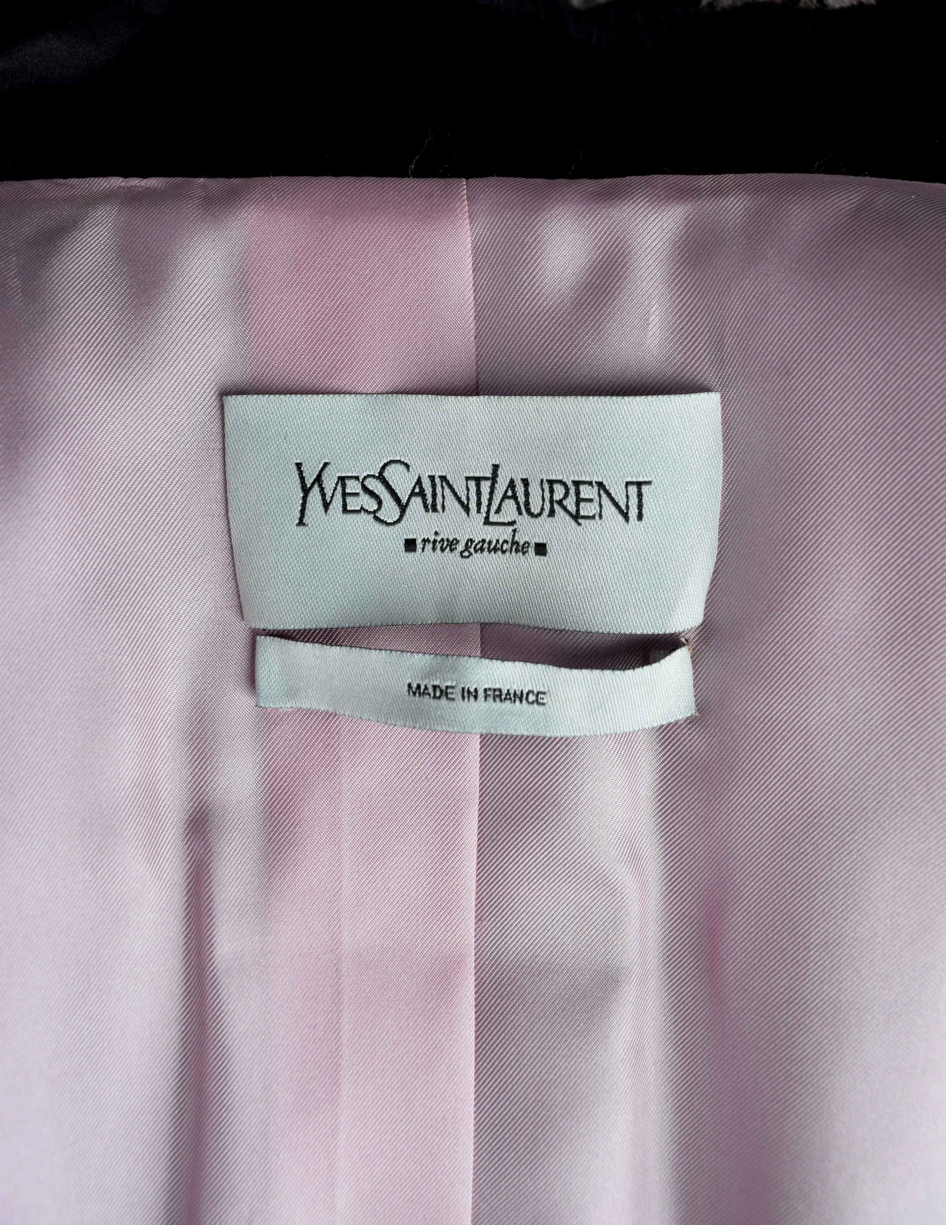 Yves Saint Laurent by Tom Ford Vintage AW2004 Iconic Chinoiserie Scenic Jacquard Fur Trim Coat